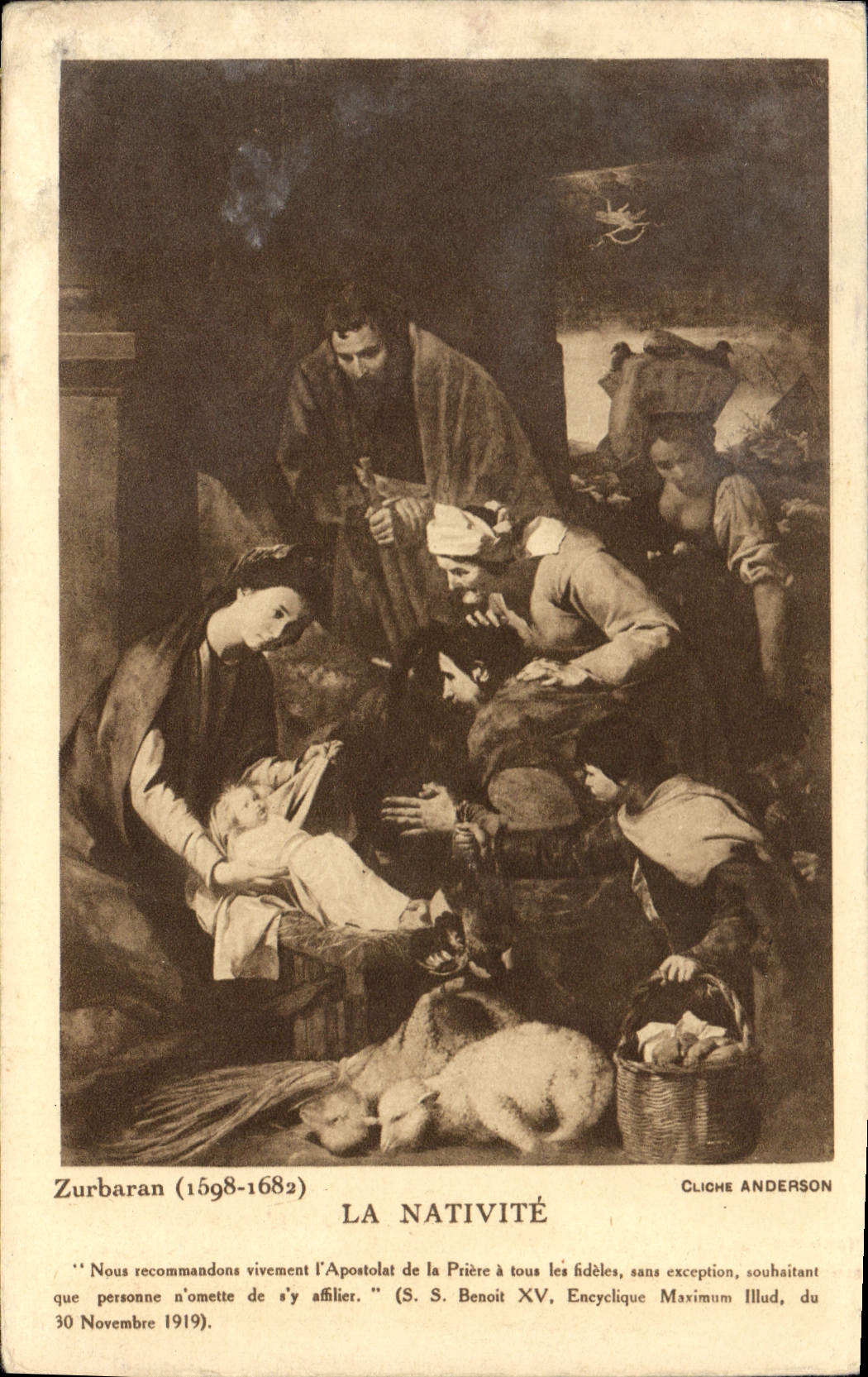 CPA Zurbaran La Nativite 