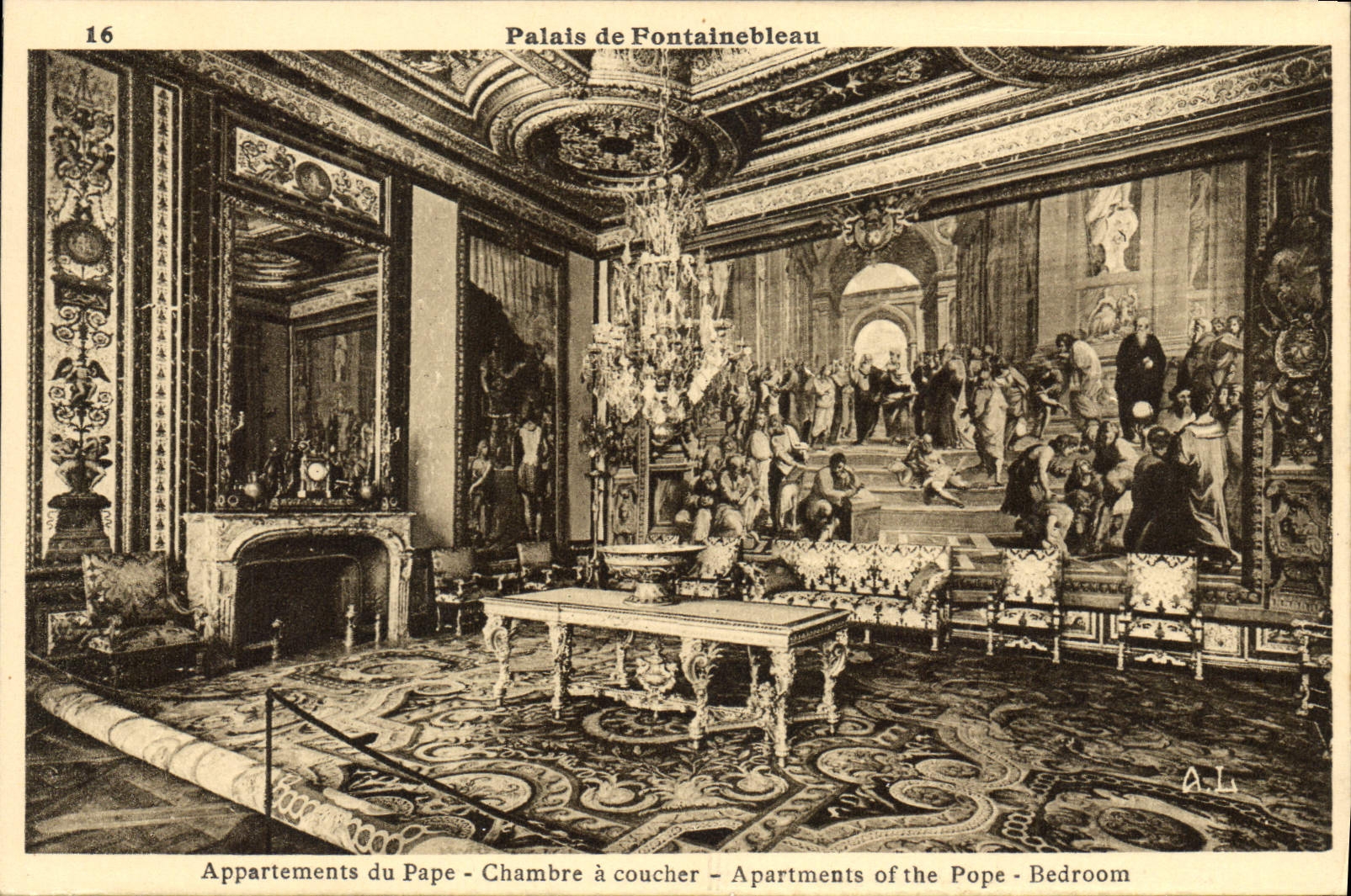 CPA Palais de Fontainebleau Appartements du Pape Chambre a cocher 