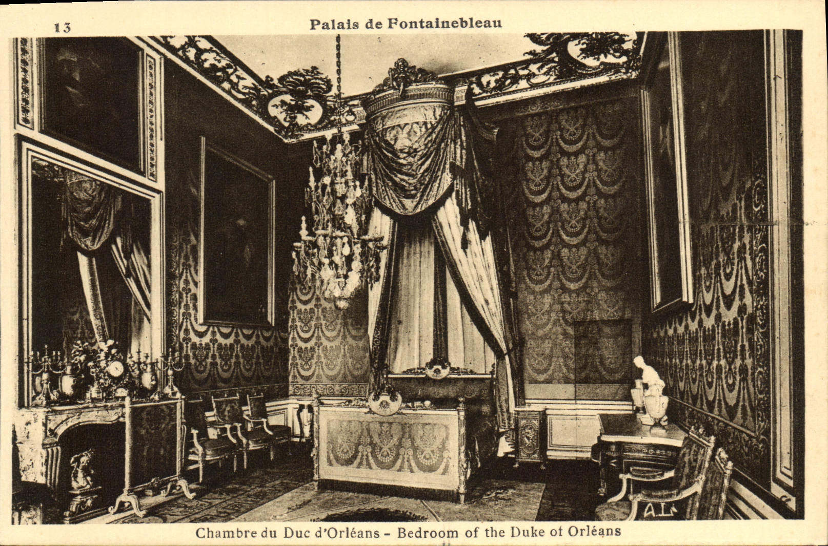 CPA Palais de Fontainebleau Chambre du Duc d'Orleans 