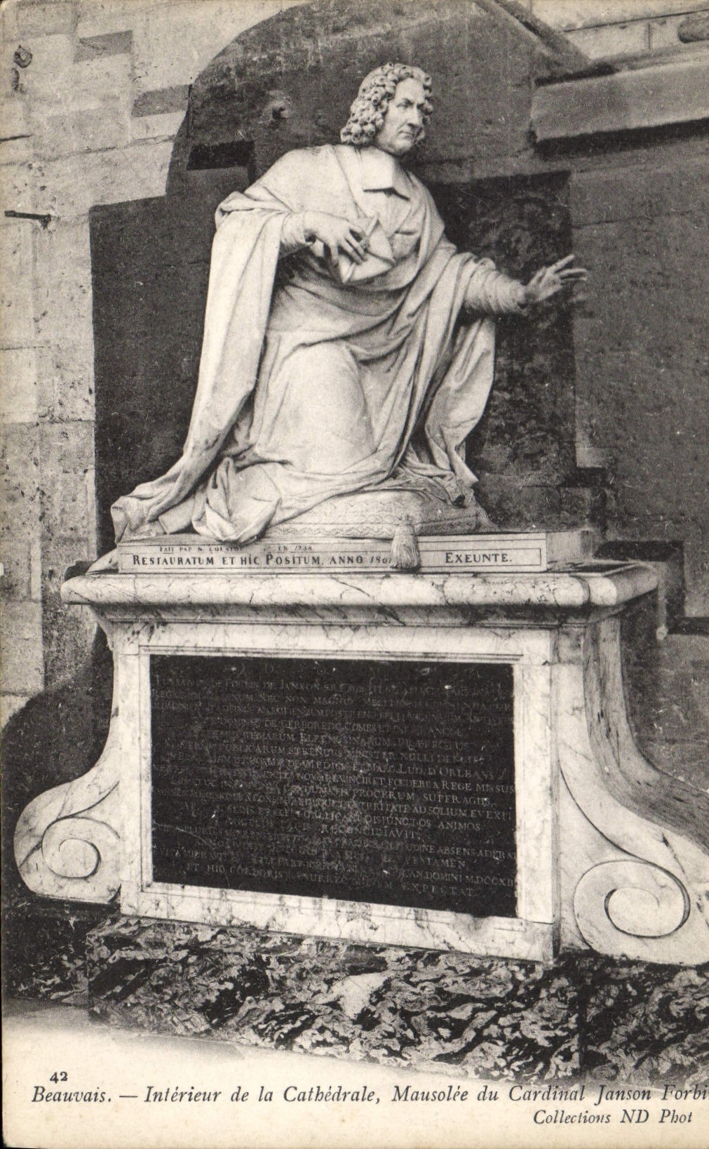 CPA Beauvais Interieur de la Cathedrale Mausolee du Cardinal Janson 