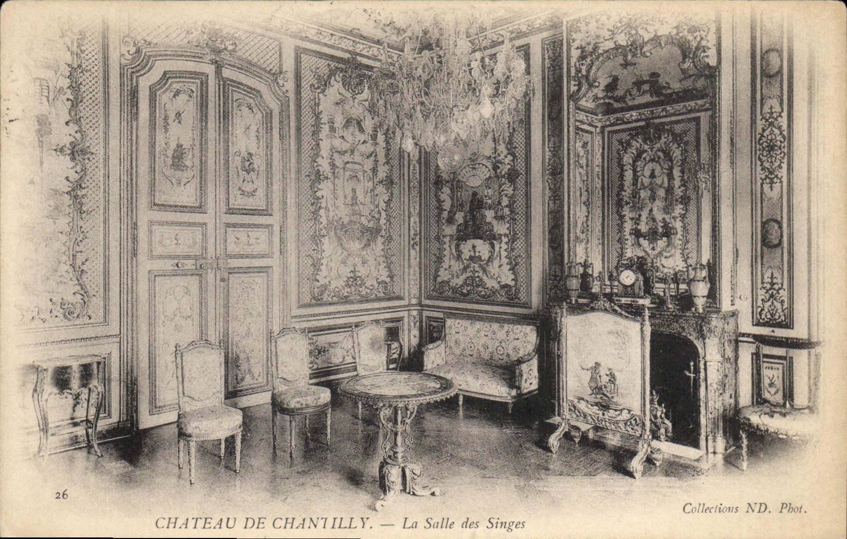 CPA Chateau de Chantilly la Salle des Singes