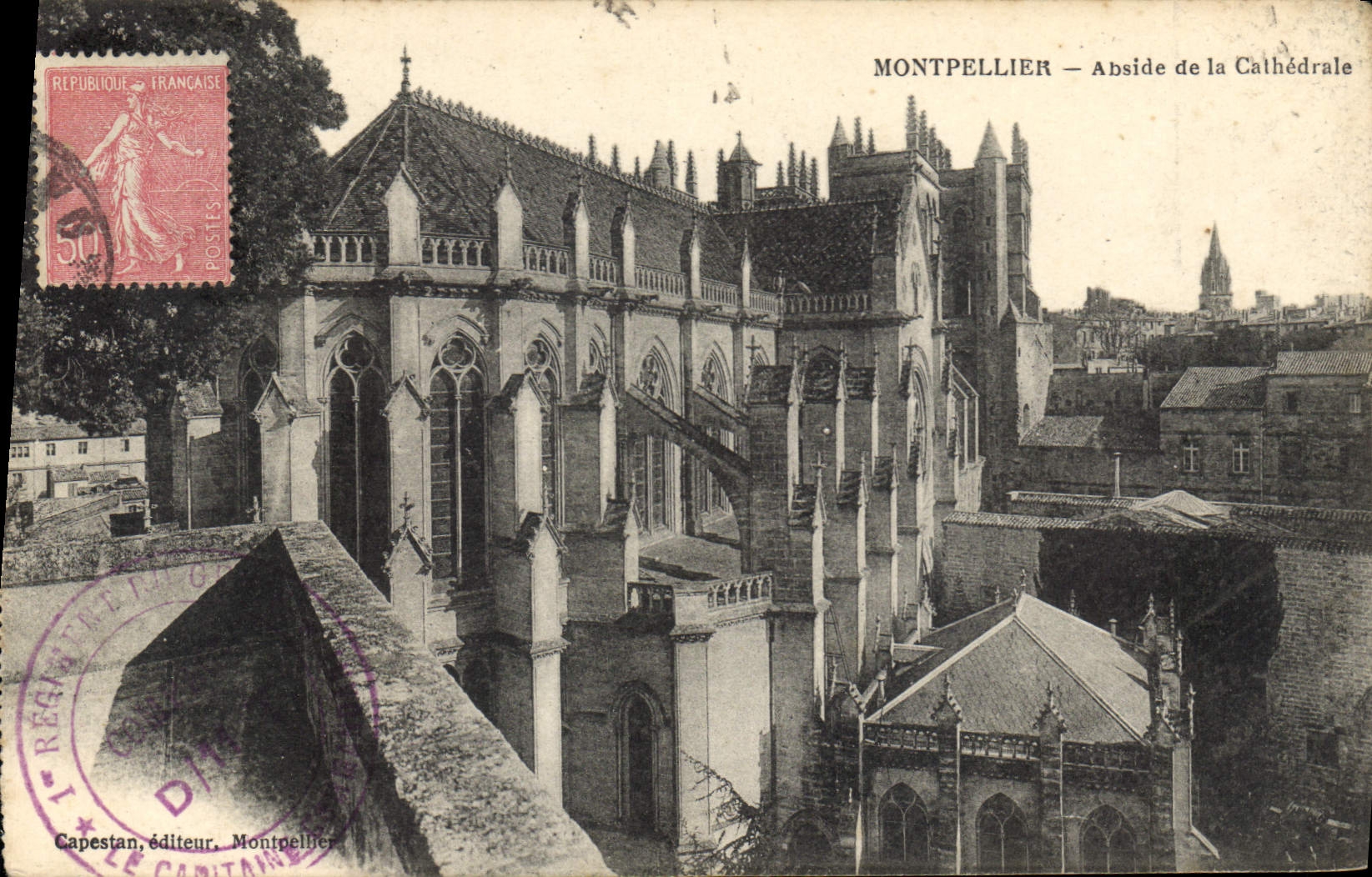 CPA Montpellier Abside de la Cathedrale 