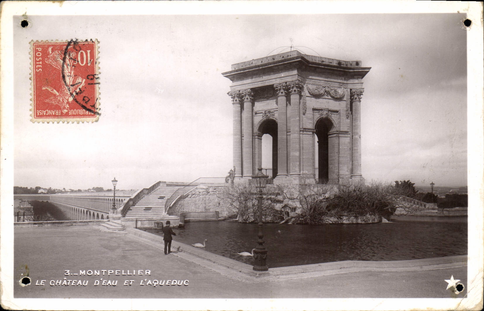 CPA Montpellier le Chateau d'Eau et l'Aqueduc 
