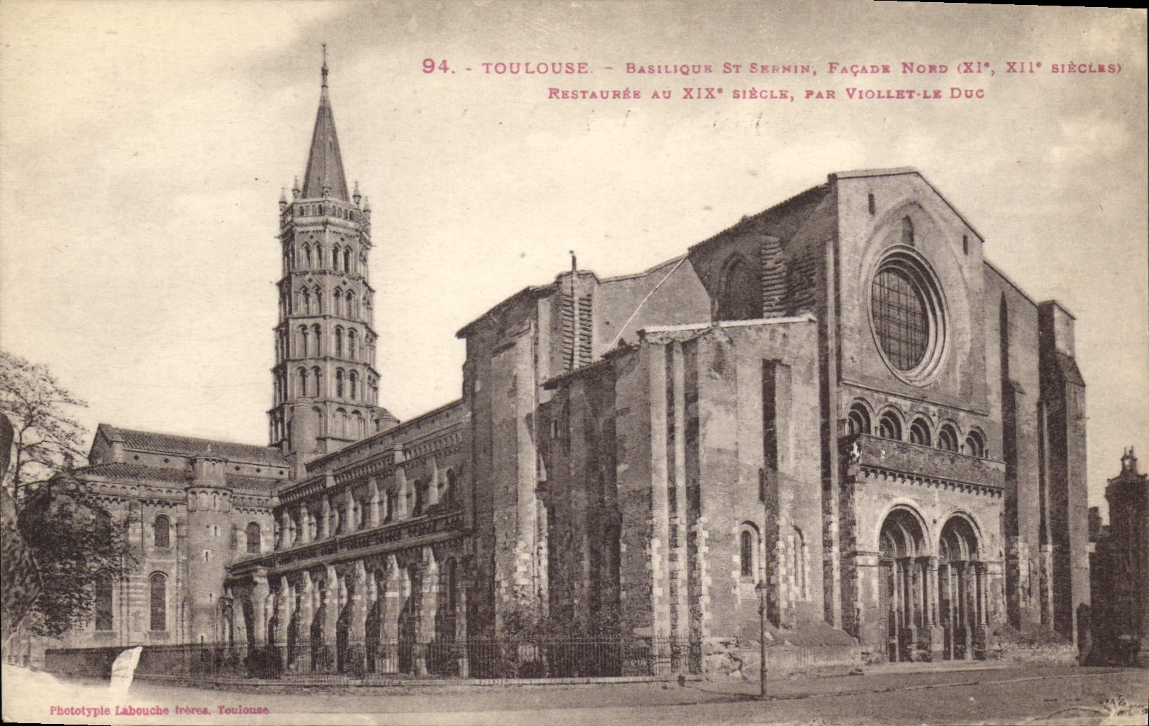 CPA Toulouse Basilique St Sernin Facade nord 