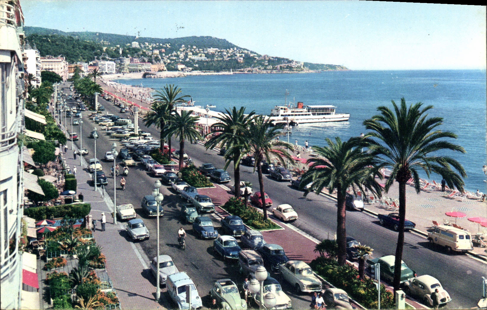 CPA la Cote d'Azur Nice la Promenade des Anglais et le Mont Boron 