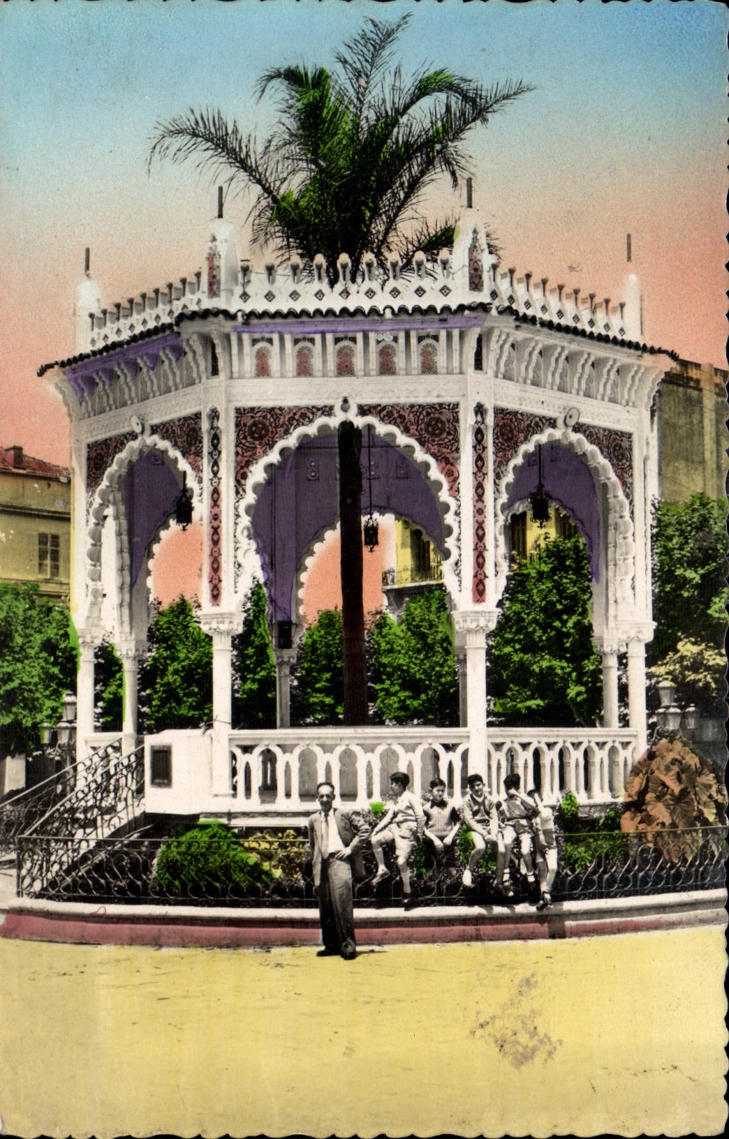 CPA Blida Le Kiosque de la Place d'Armes 