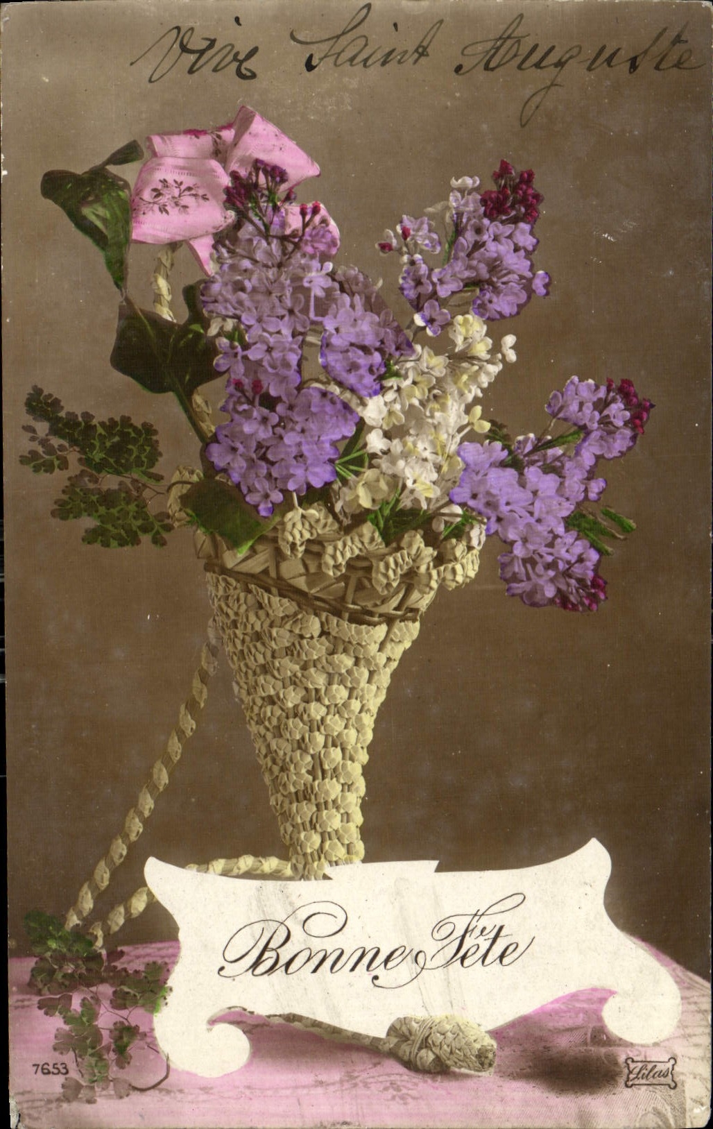 CPA Bonne Fete Fleurs