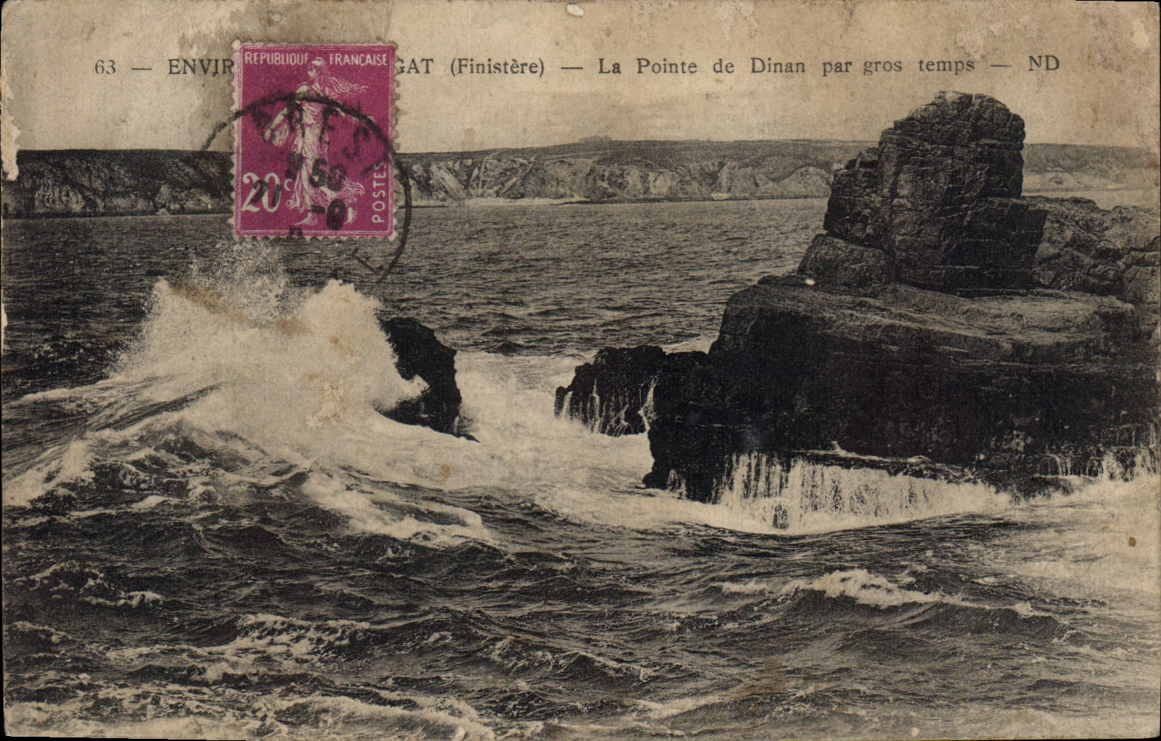 CPA Finistere La Pointe de Dinan par gros temps