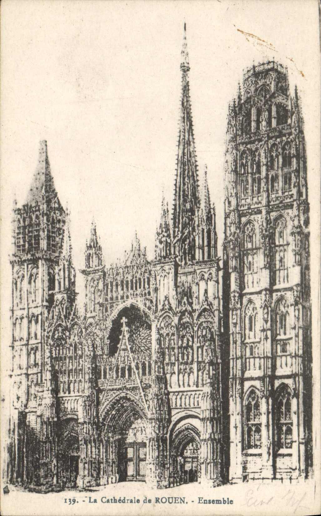 CPA La Cathedrale de Rouen Ensemble 