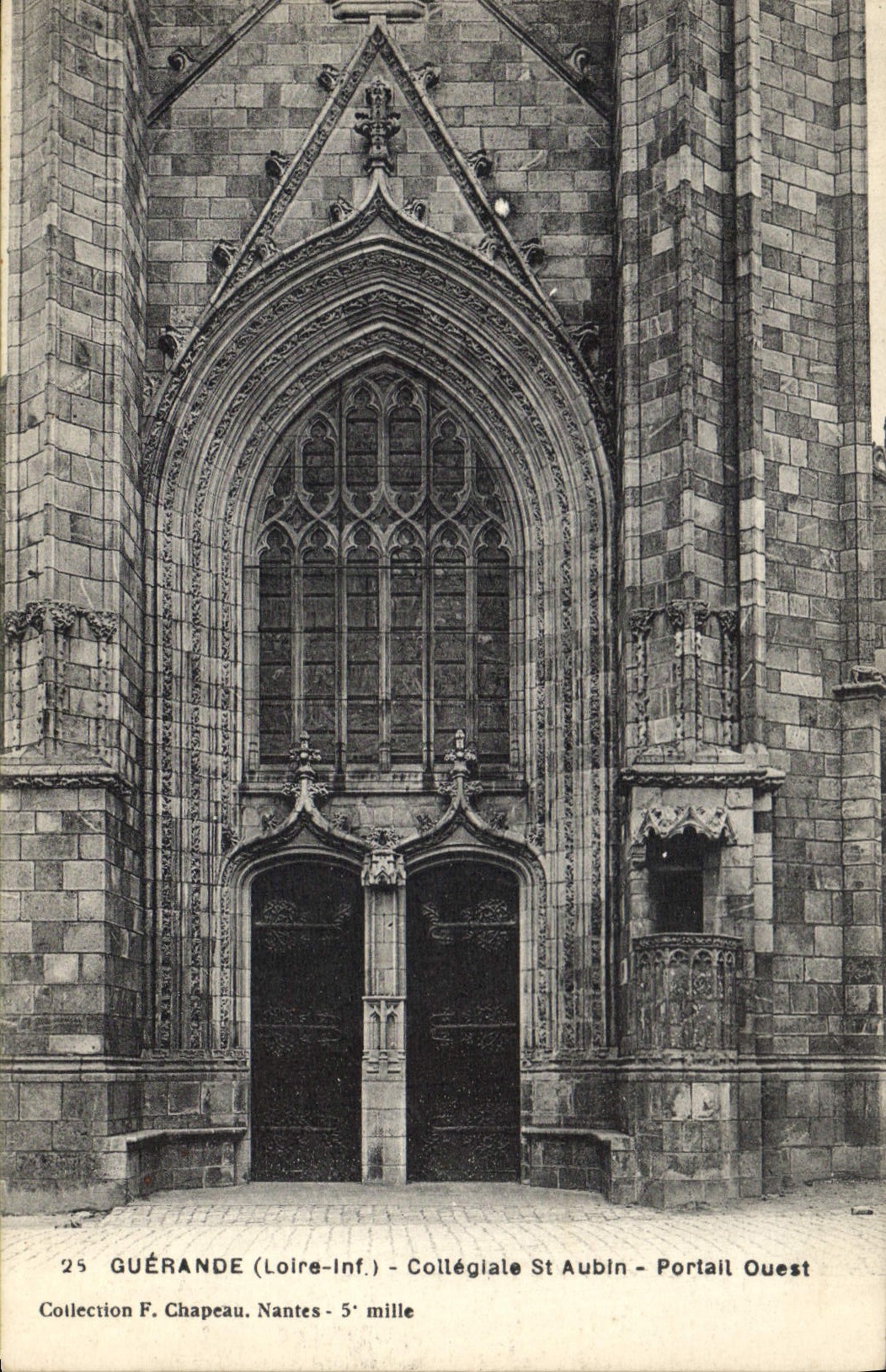 CPA Guerande Loire Inf Collegiale St Aubin Portail Ouest