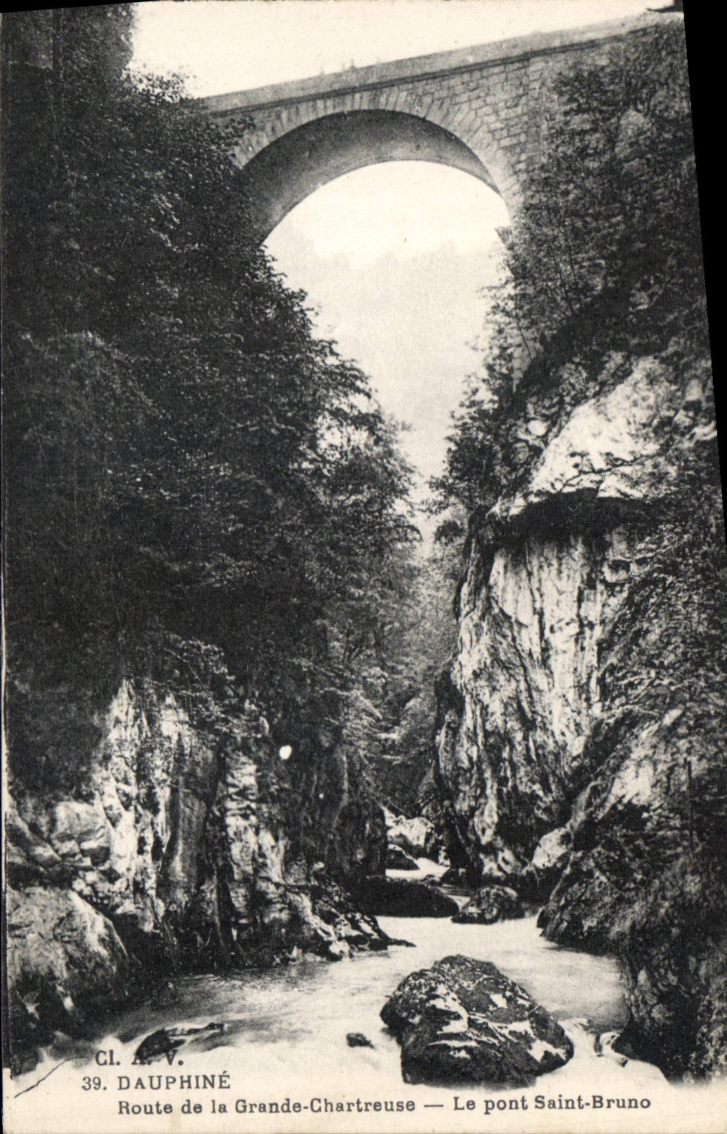CPA Dauphine Route de la Grande Chartreuse Le pont Saint Bruno