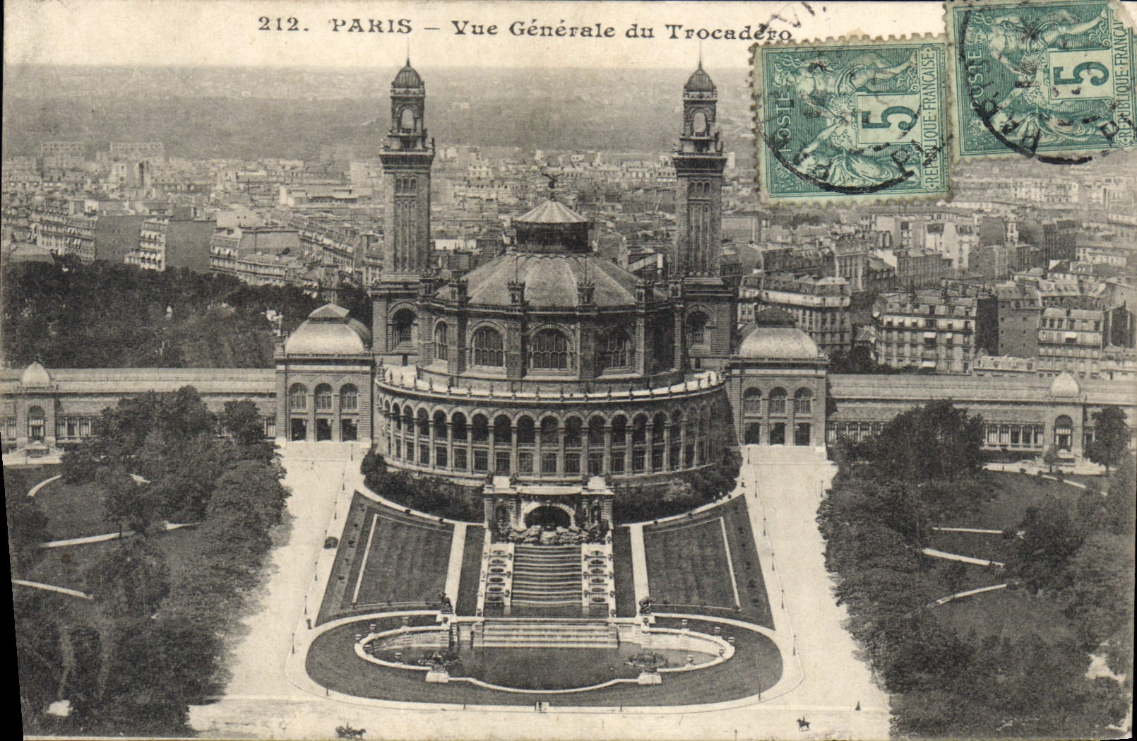 CPA Paris Vue Generale du Trocadero 