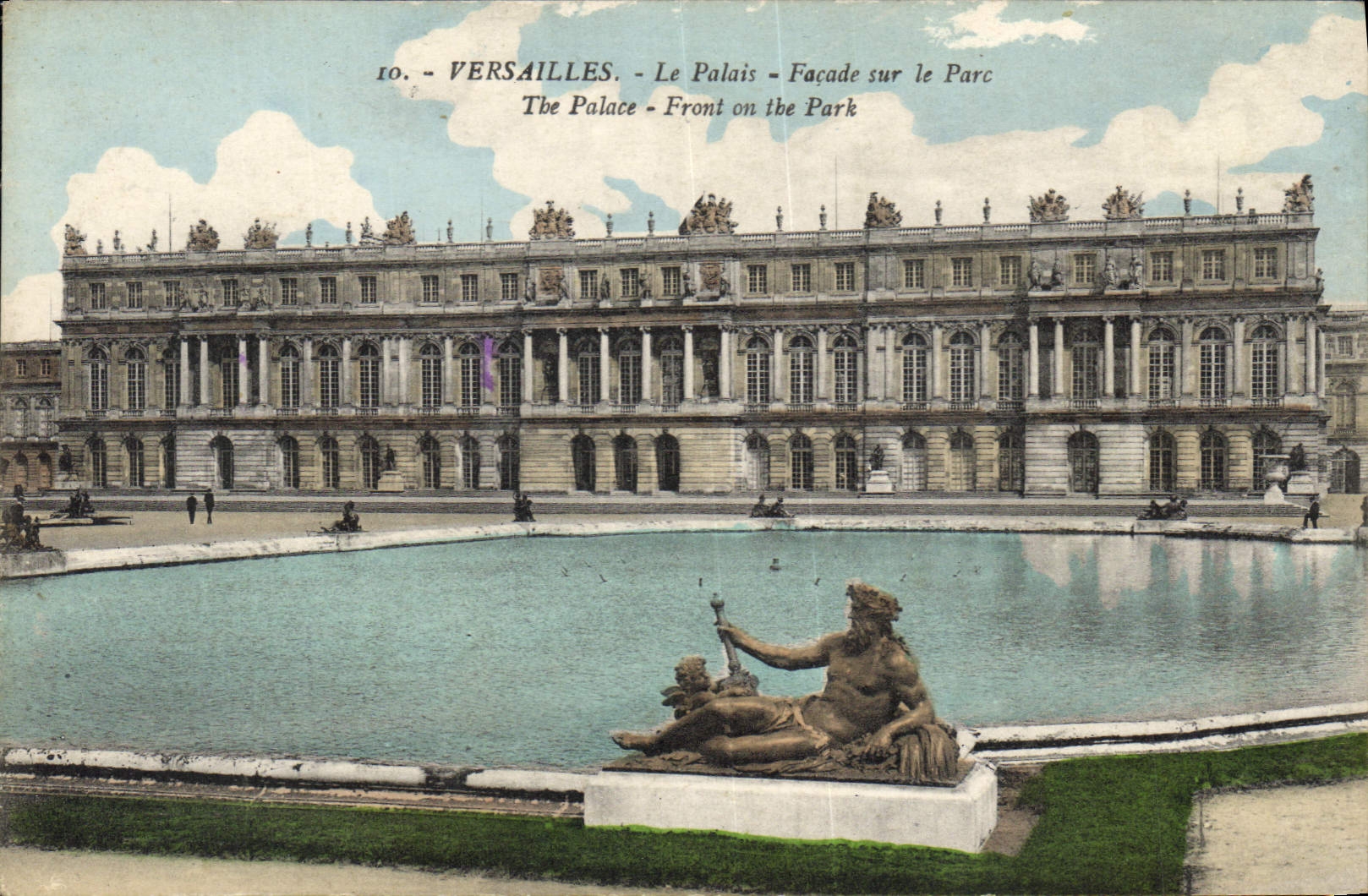 CPA Versailles Le Palais Facade sur le Parc 