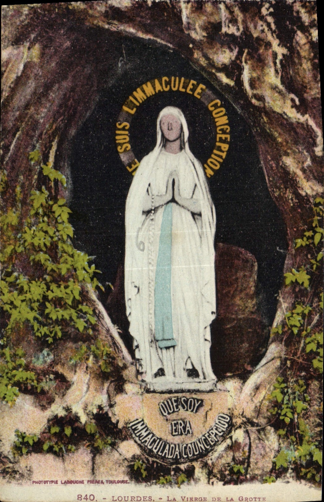 CPA Lourdes La Vierge de la Grotte 