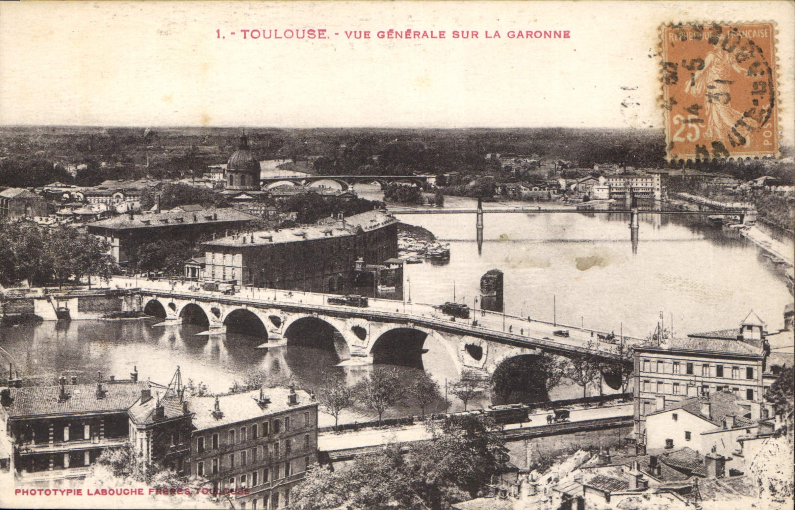 CPA Toulouse Vue generale sur la Garonne 