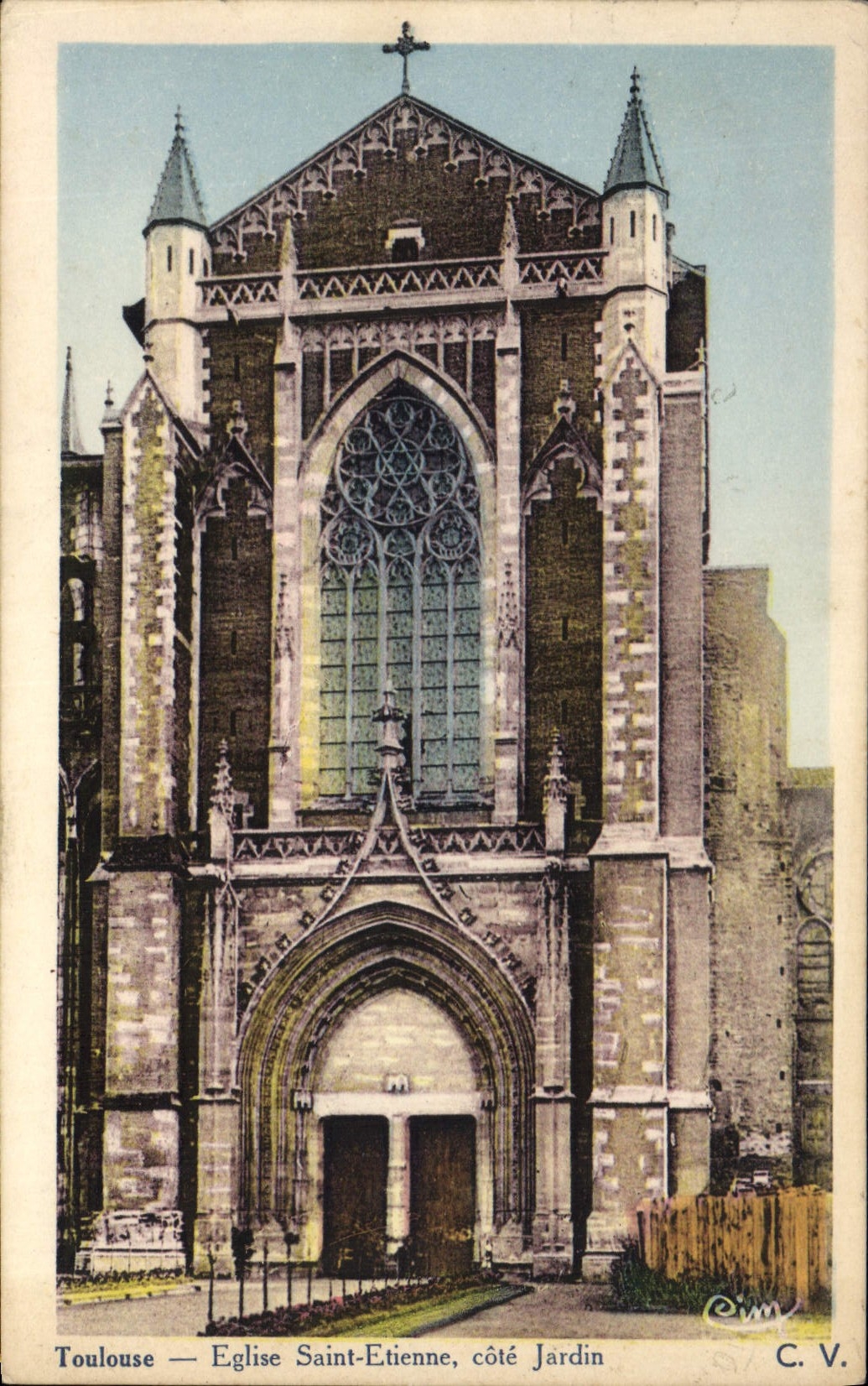CPA Toulouse Eglise Saint Etienne cote Jardin 