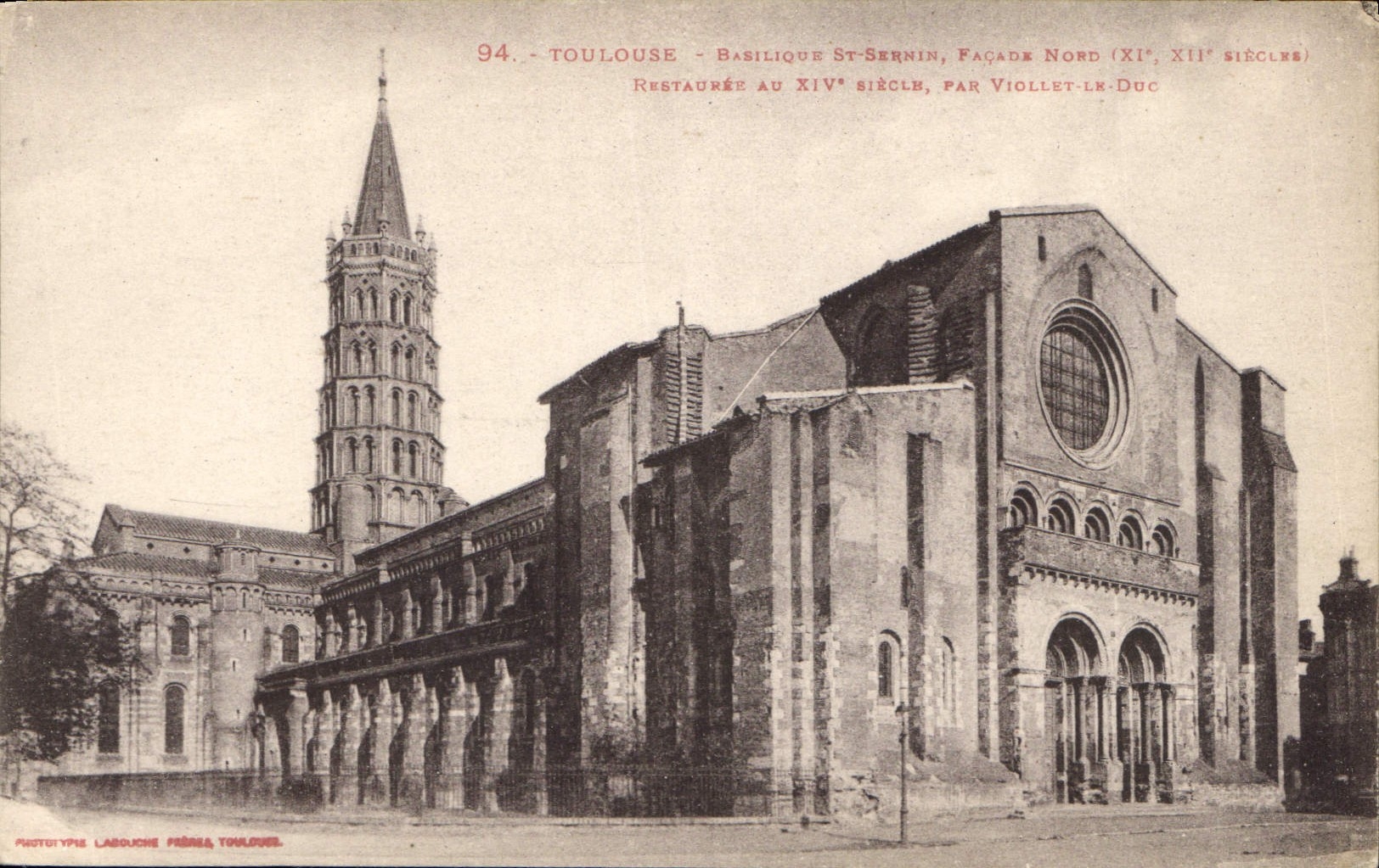 CPA Toulouse Basilique St Sermin Facade Nord