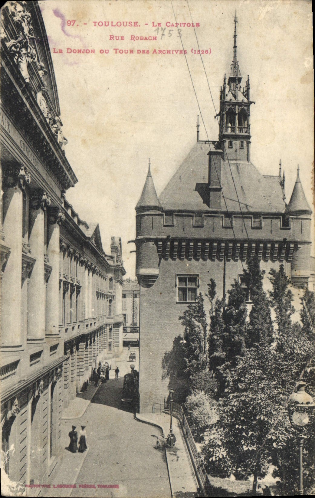 CPA Toulouse Le Capitole Rue Rosace Le Donjon ou Tour des Archives 