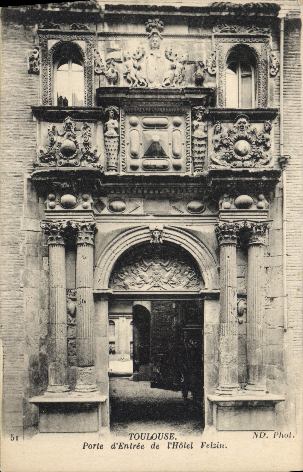 CPA Toulouse Porte d'Entree de l'Hotel Felzin