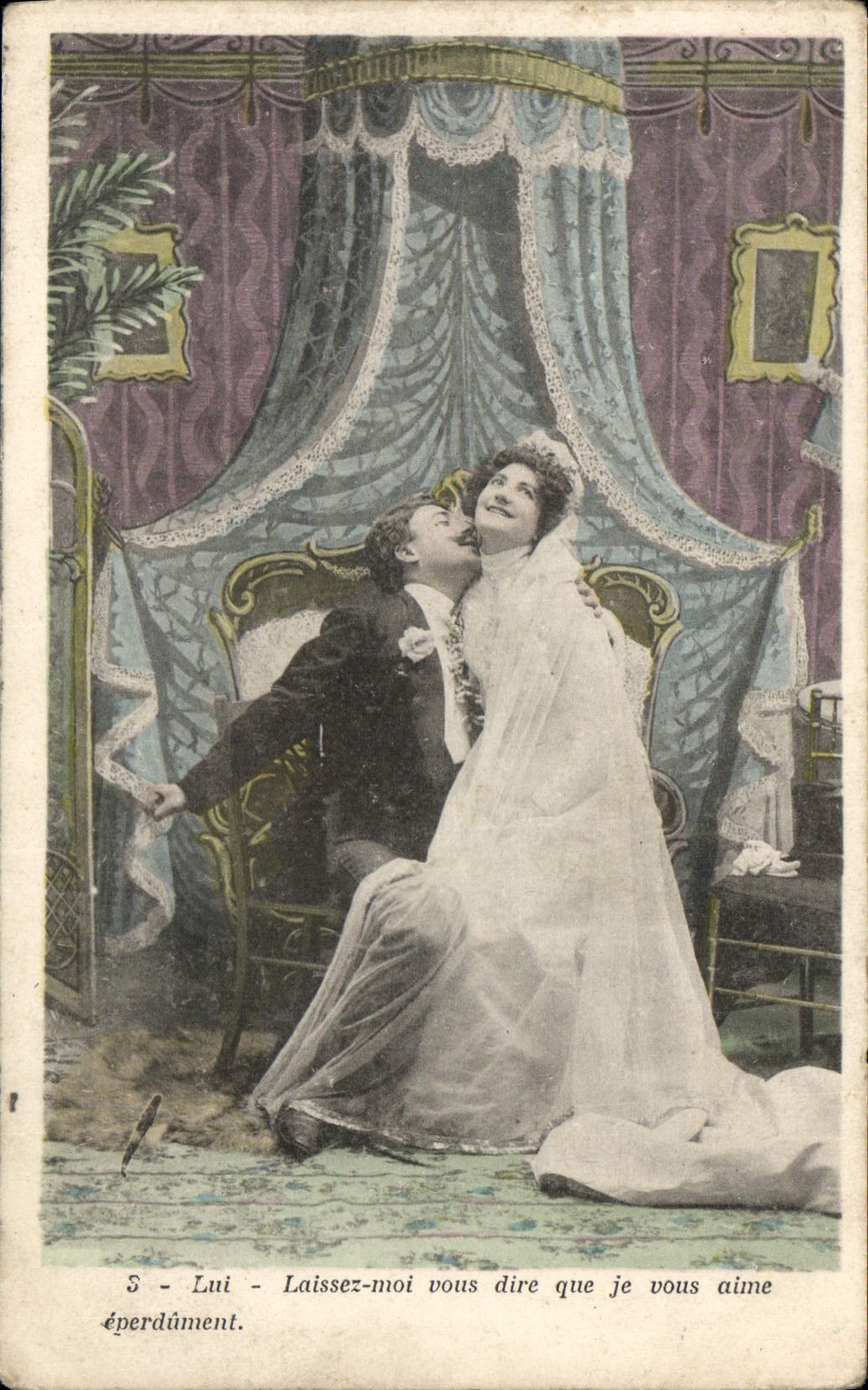 CPA Lui Laissez moi vous dire que je vous aime eperdument Femme