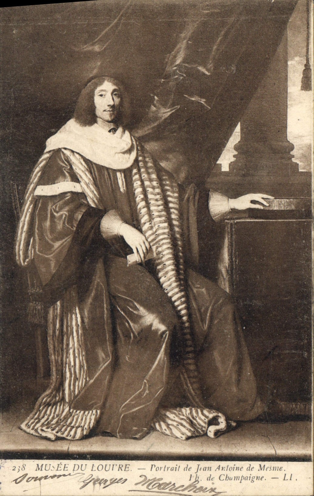 CPA Musee du Louvre Portrait de Jean Antoine de Mesme de Champaigne 