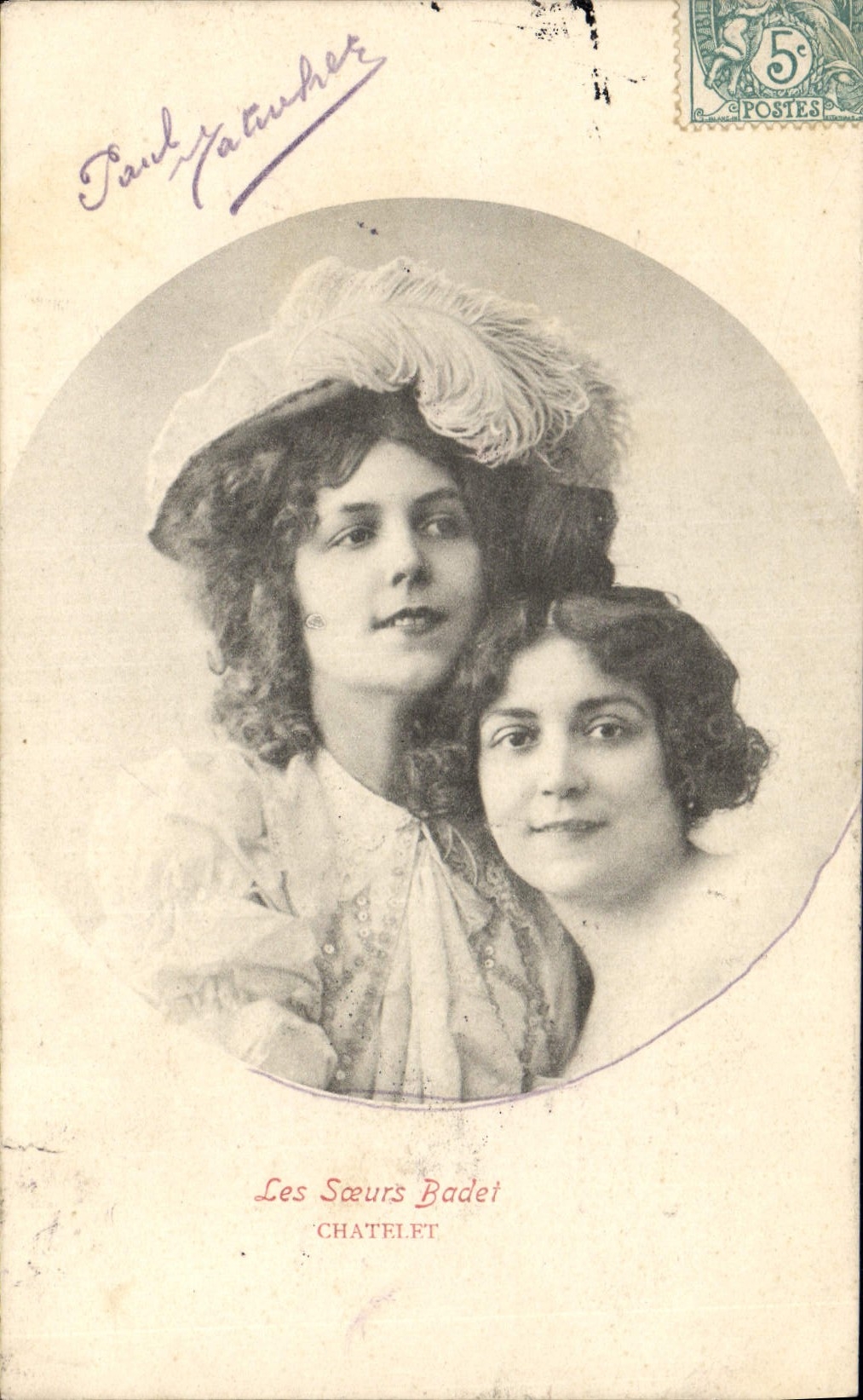 CPA Les Soeurs Badet Chatelet Femmes Theatre