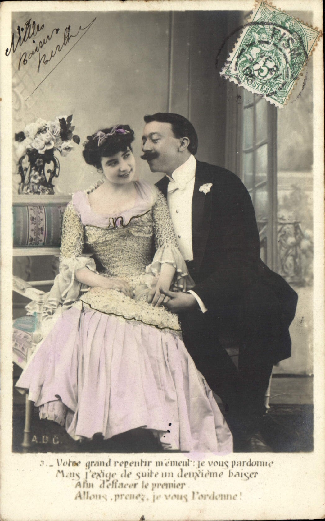 CPA Votue grand repentir memeul je vouz pardonne Femme