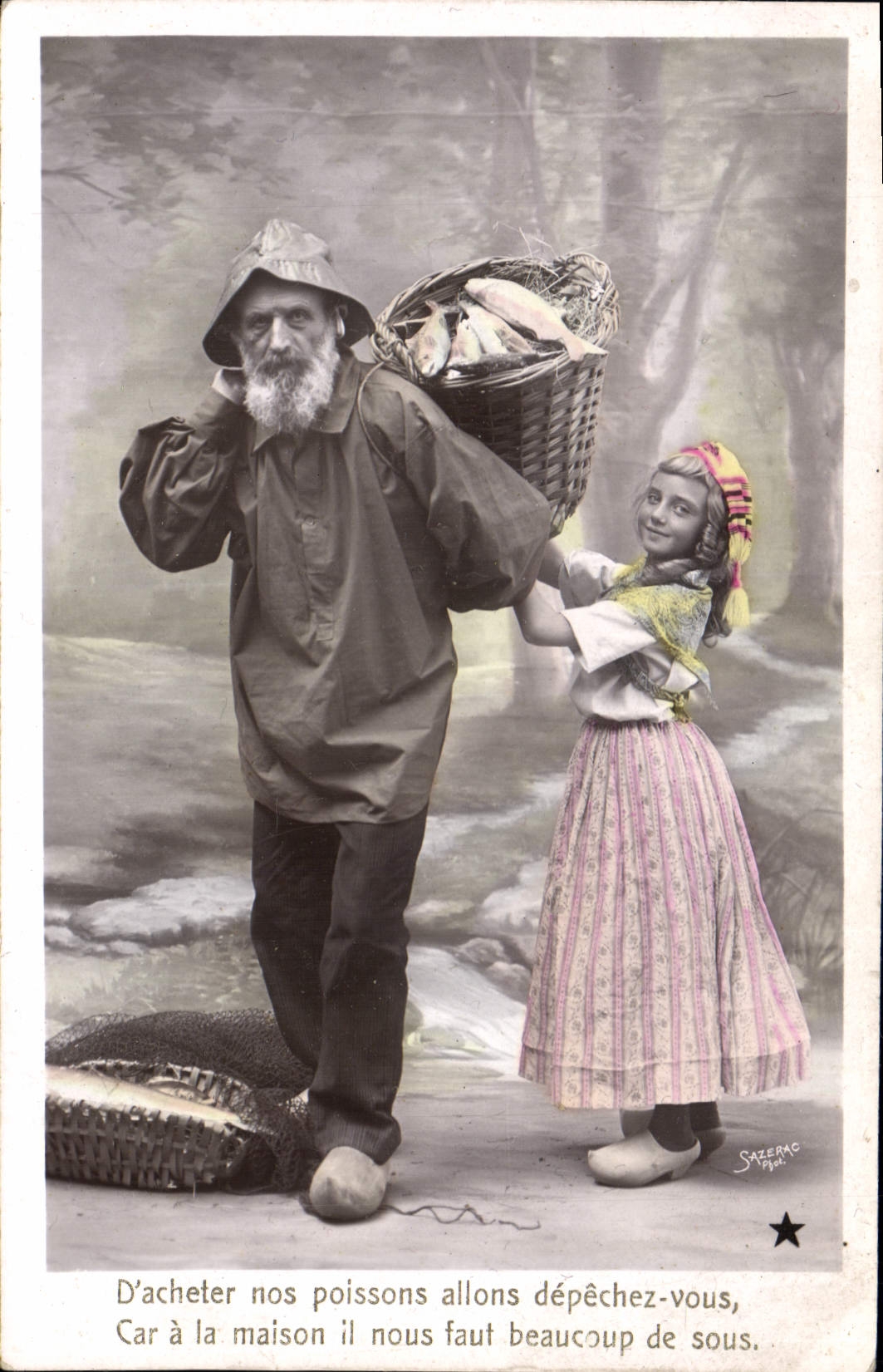CPA D'acheter nos poissons allons depechez vous Enfant Pecheur Peche