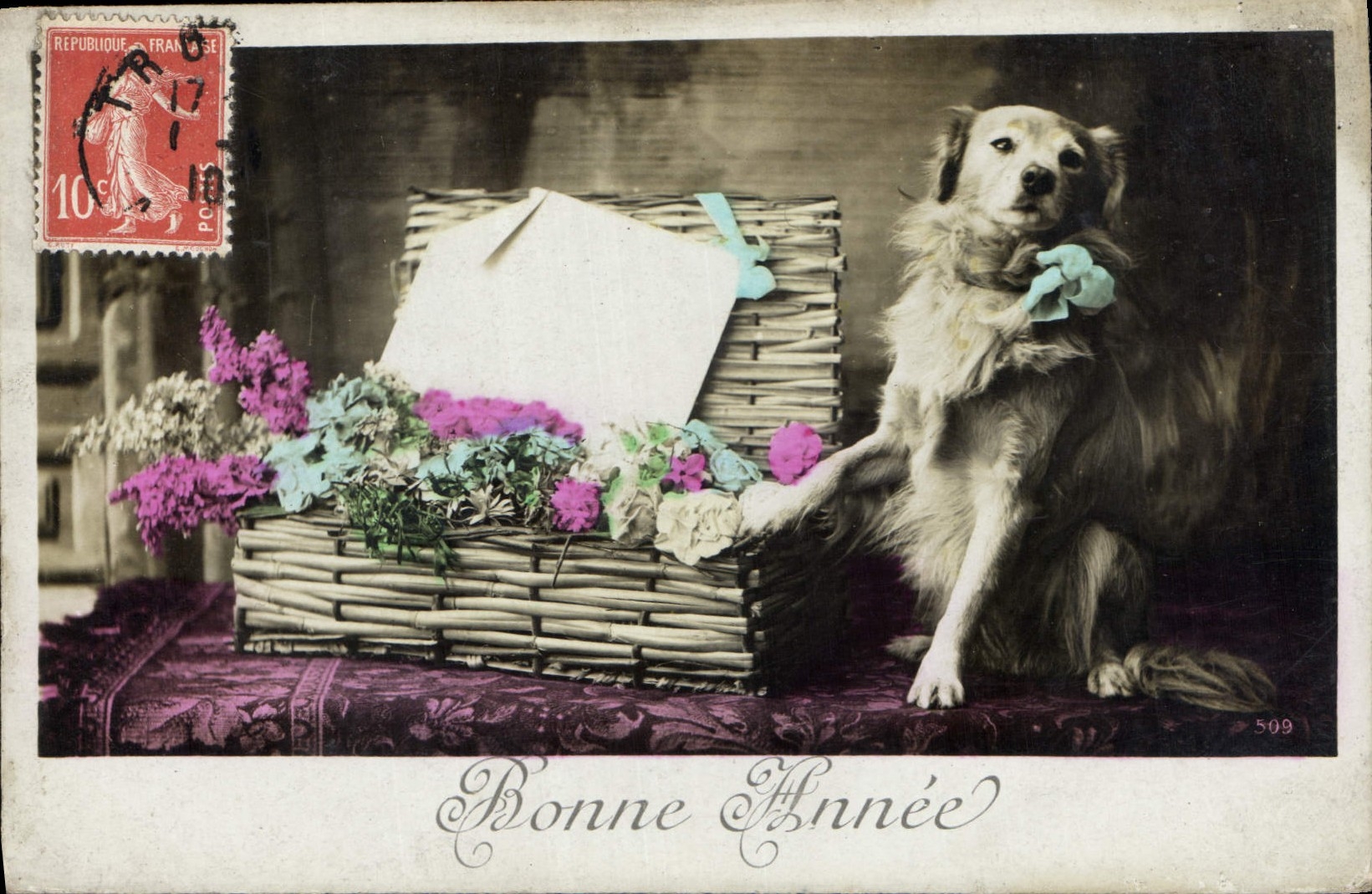 CPA Bonne Annee Chien