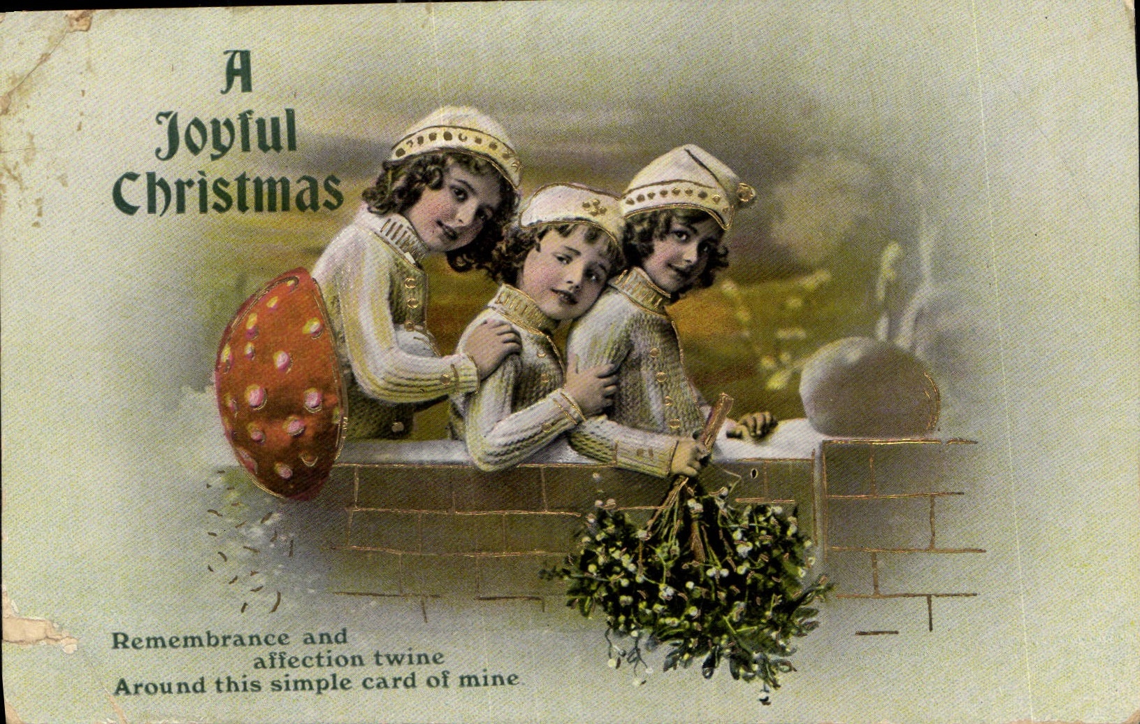 CPA A Joyful Christmas Enfants