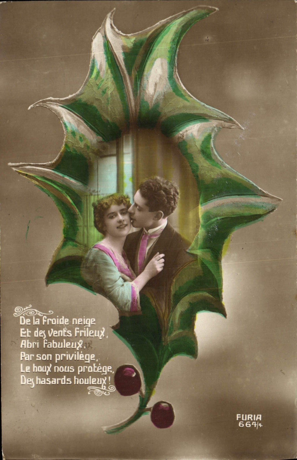 CPA De la froide neige Et des Vents frileux Femme