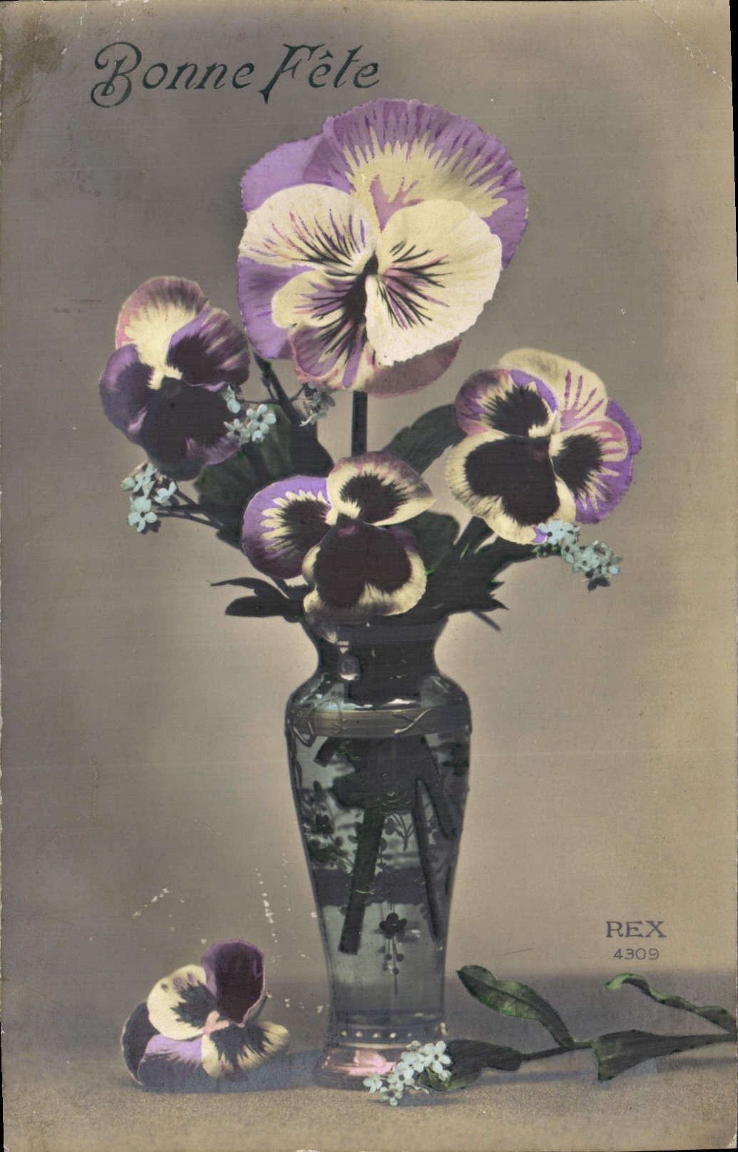 CPA Bonne Fete Fleurs