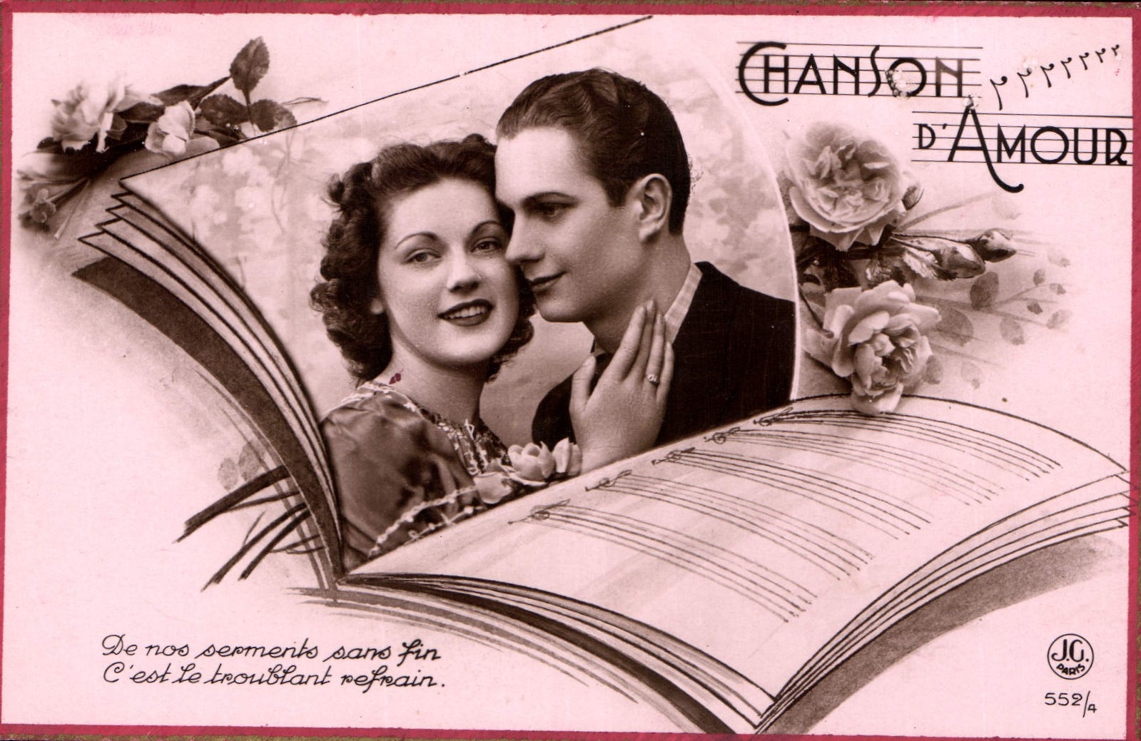 CPA Chanson d'Amour Femme