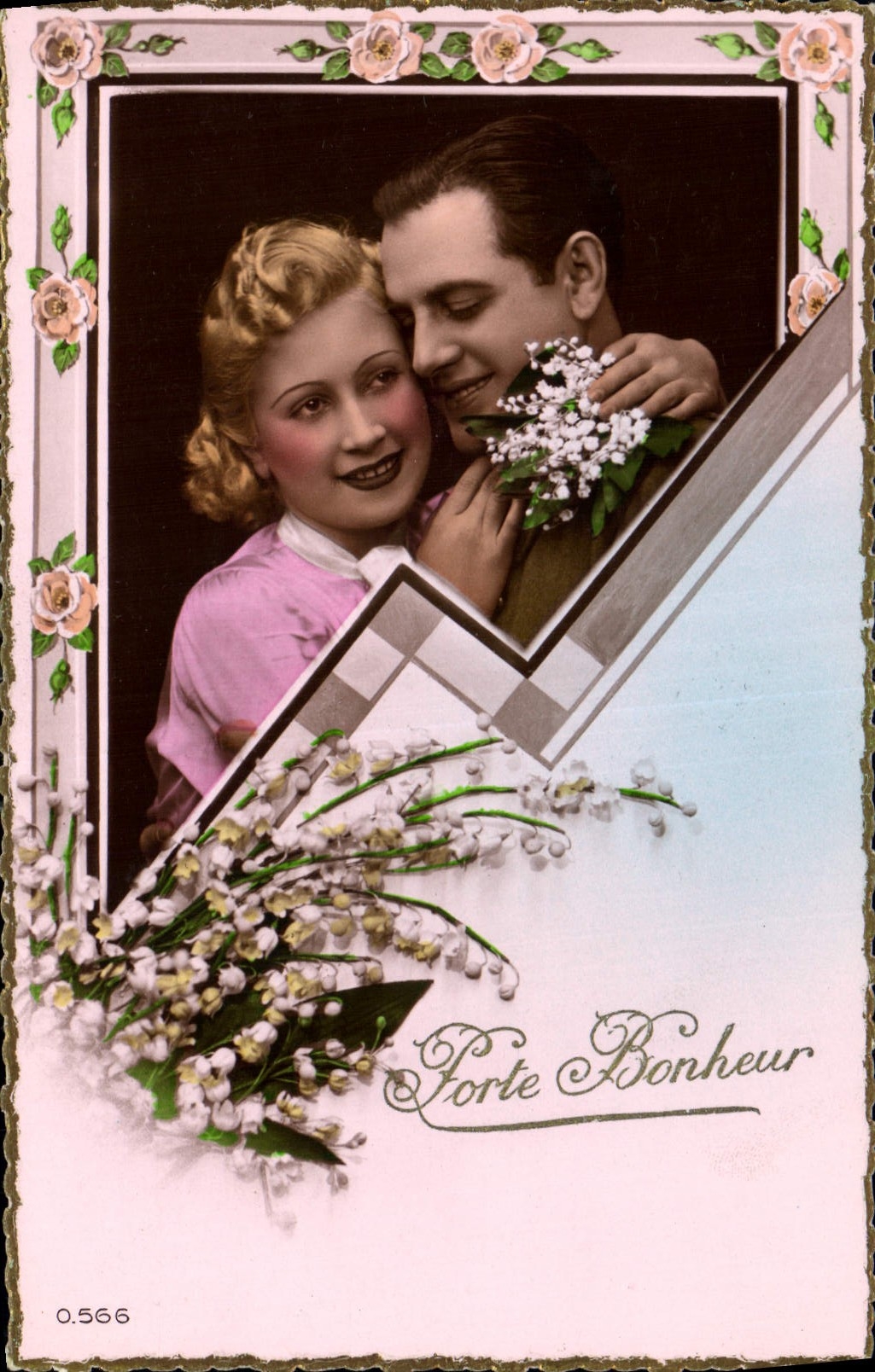 CPA Porte Bonheur Femme