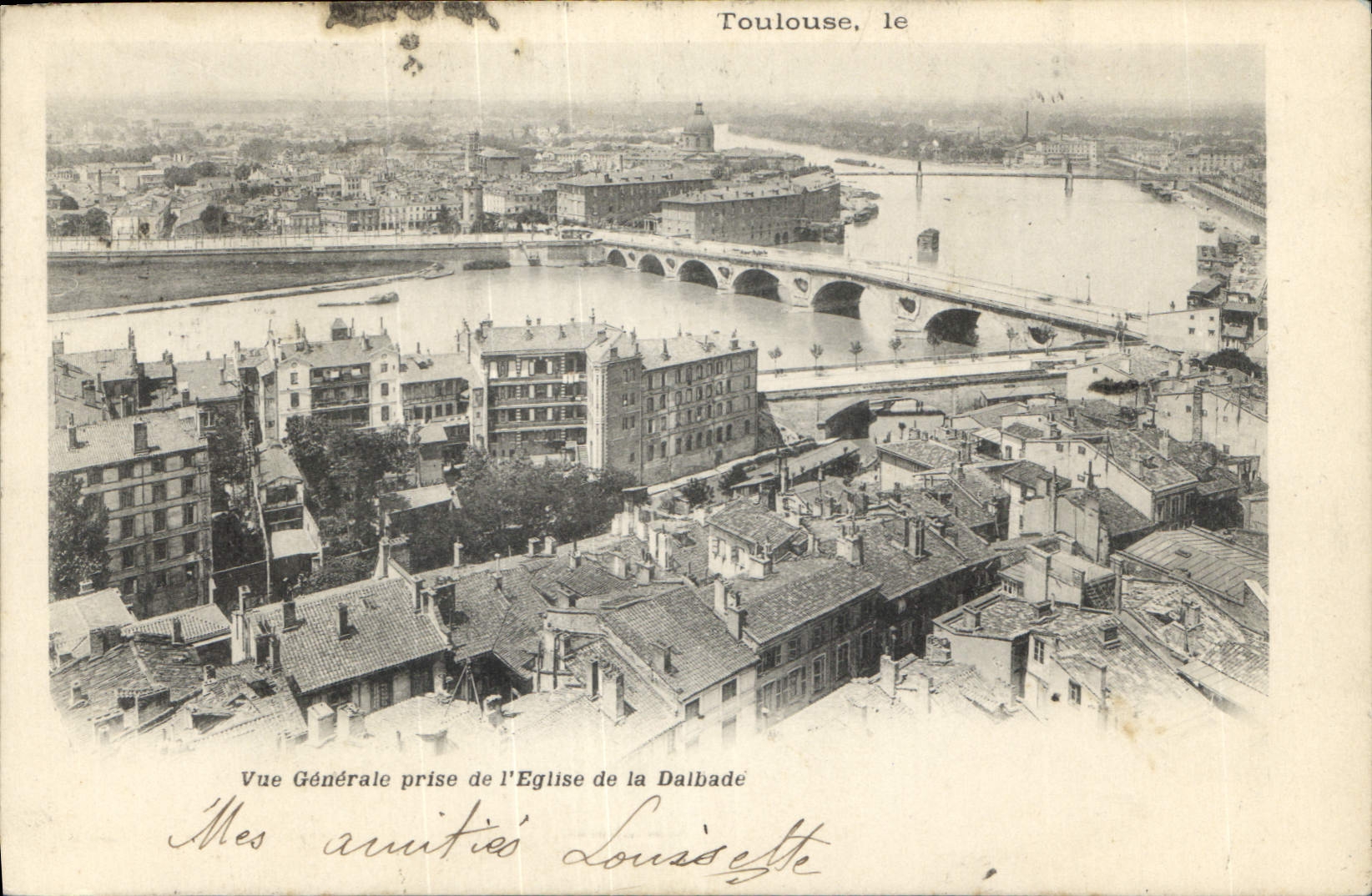 CPA Toulouse Vue Generale prise de l'Eglise de la Dalbade 