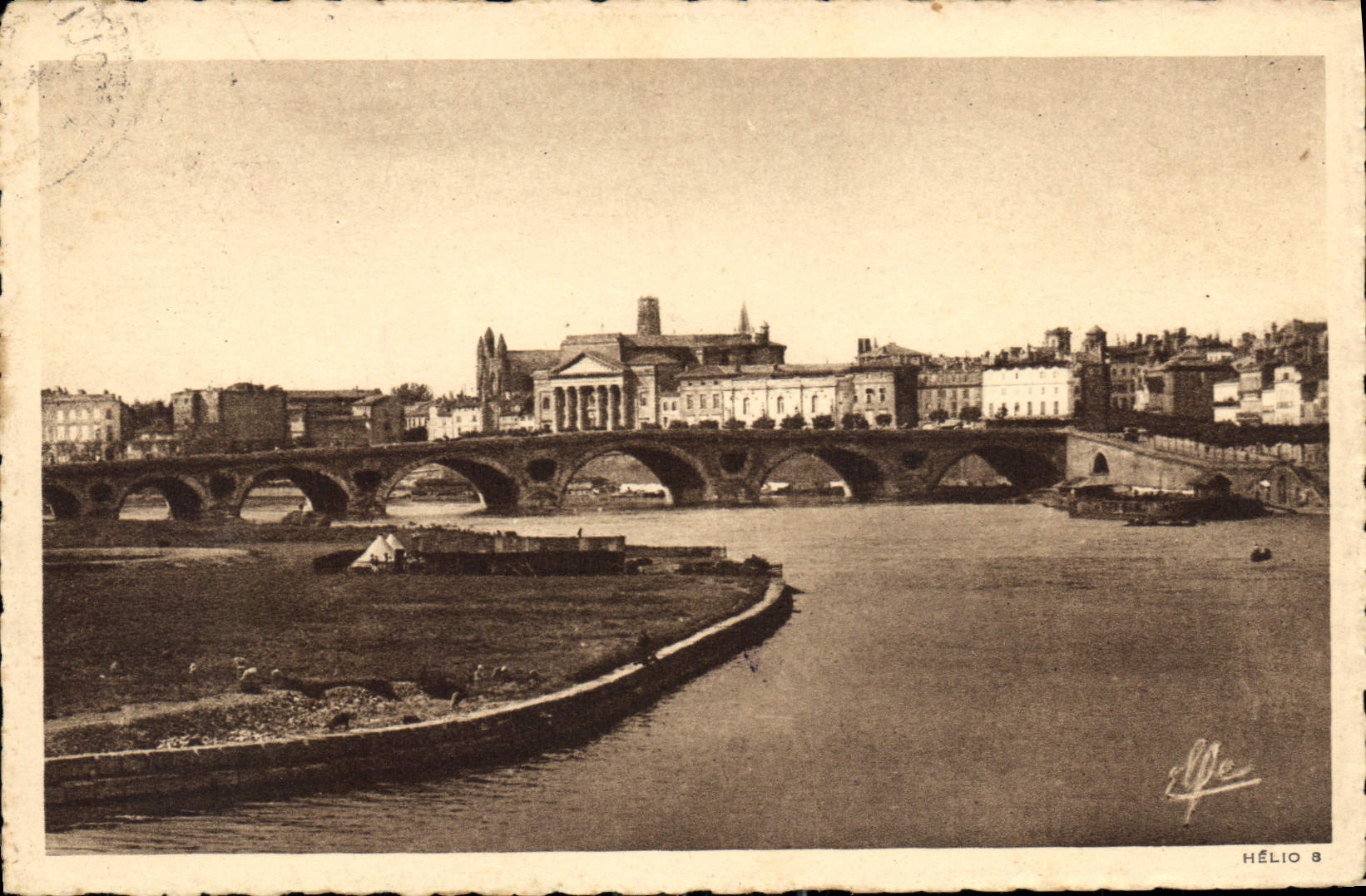 CPA Pyrenees Ocean Toulouse Le Pont Neuf La Garonne et la Pierre des Filtres