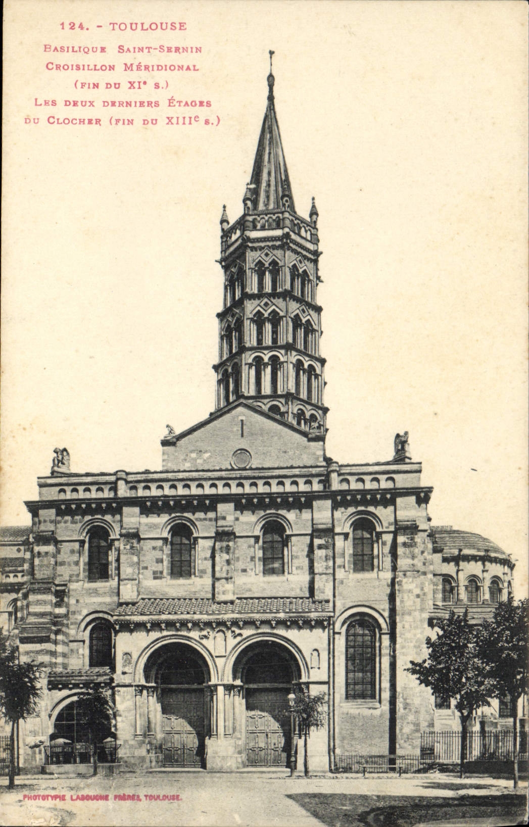CPA Toulouse Basilique Saint Sernin Croisillon Meridional Pin Du XI s 