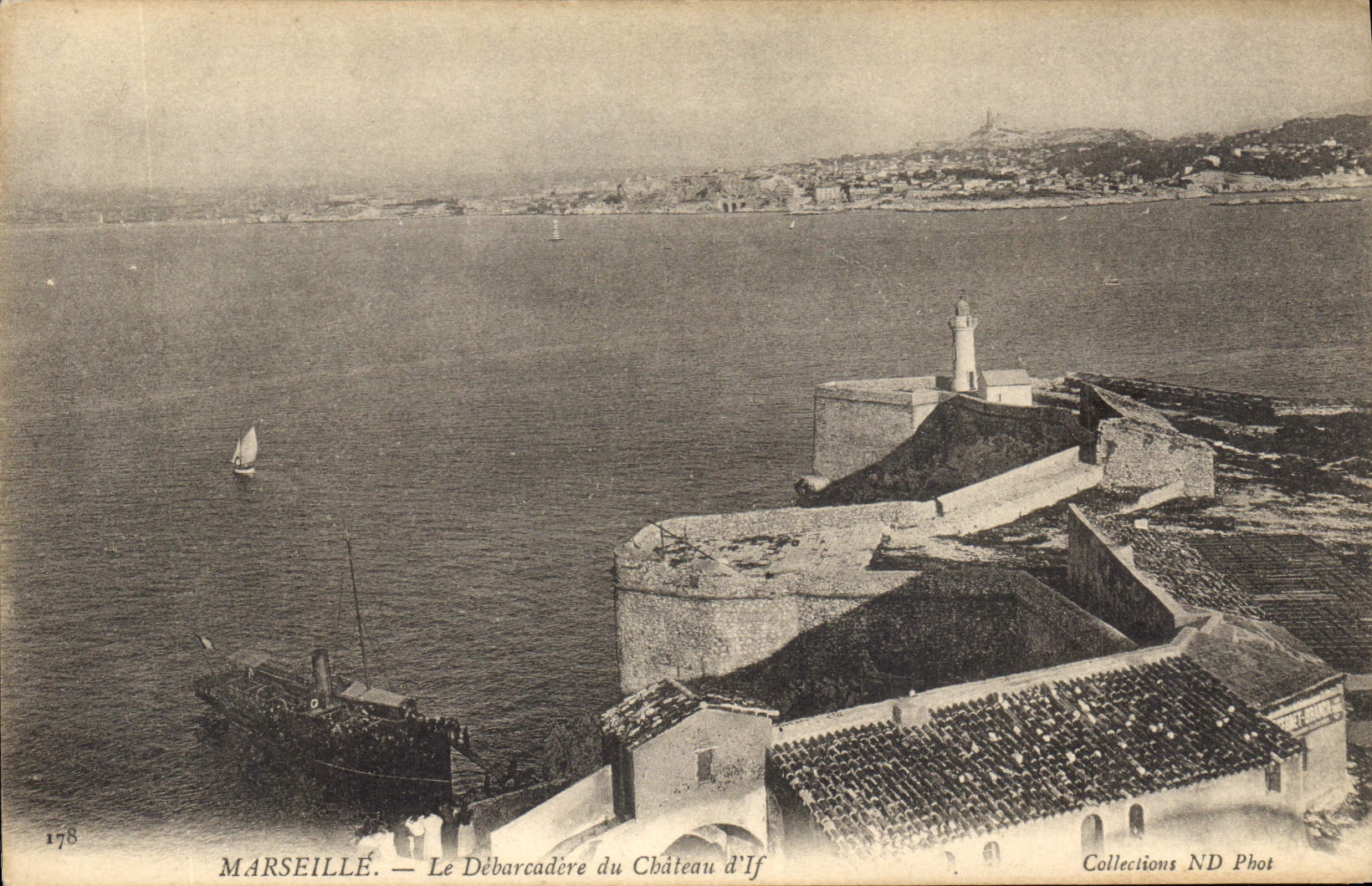 CPA Marseille Le Debarcadere du Chateau d'If 