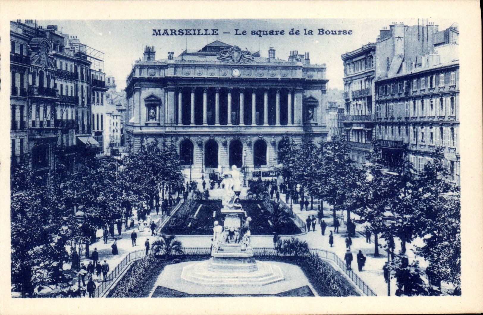 CPA Marseille Le square de la Bourse