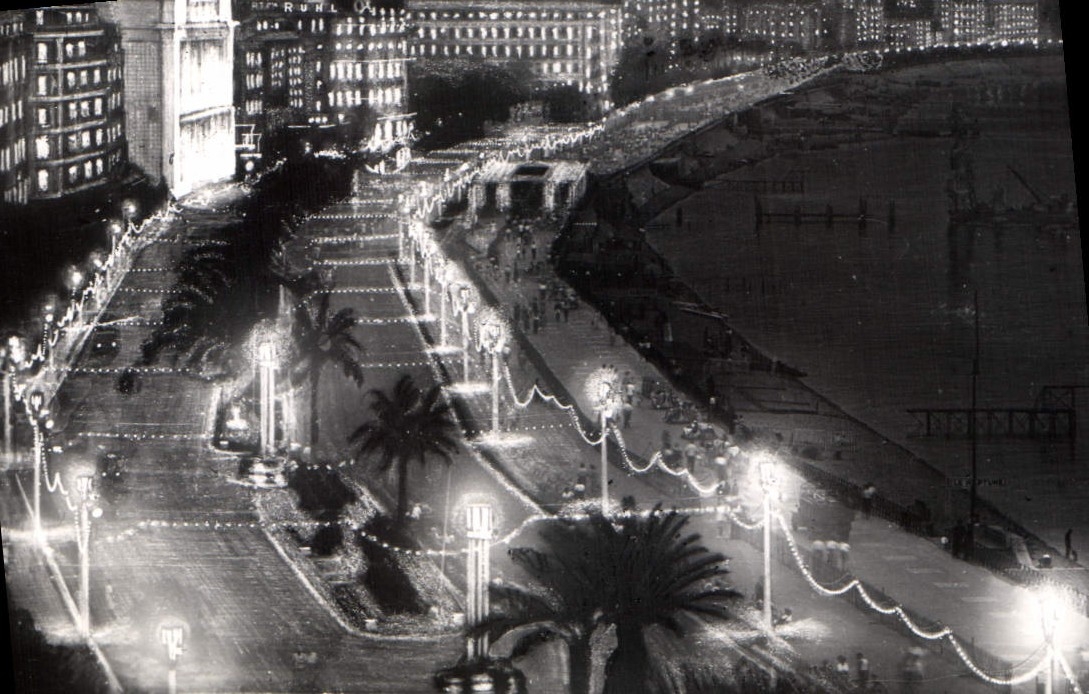 CPM Nice La promenade des Anglais Effet de nuit