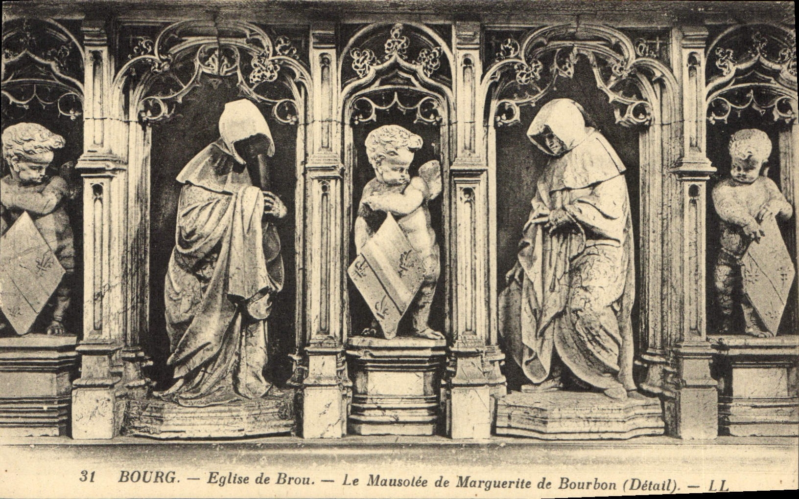CPA Bourg Eglise de Brou Le Mausolee de Marguerite de Bourbon Detail