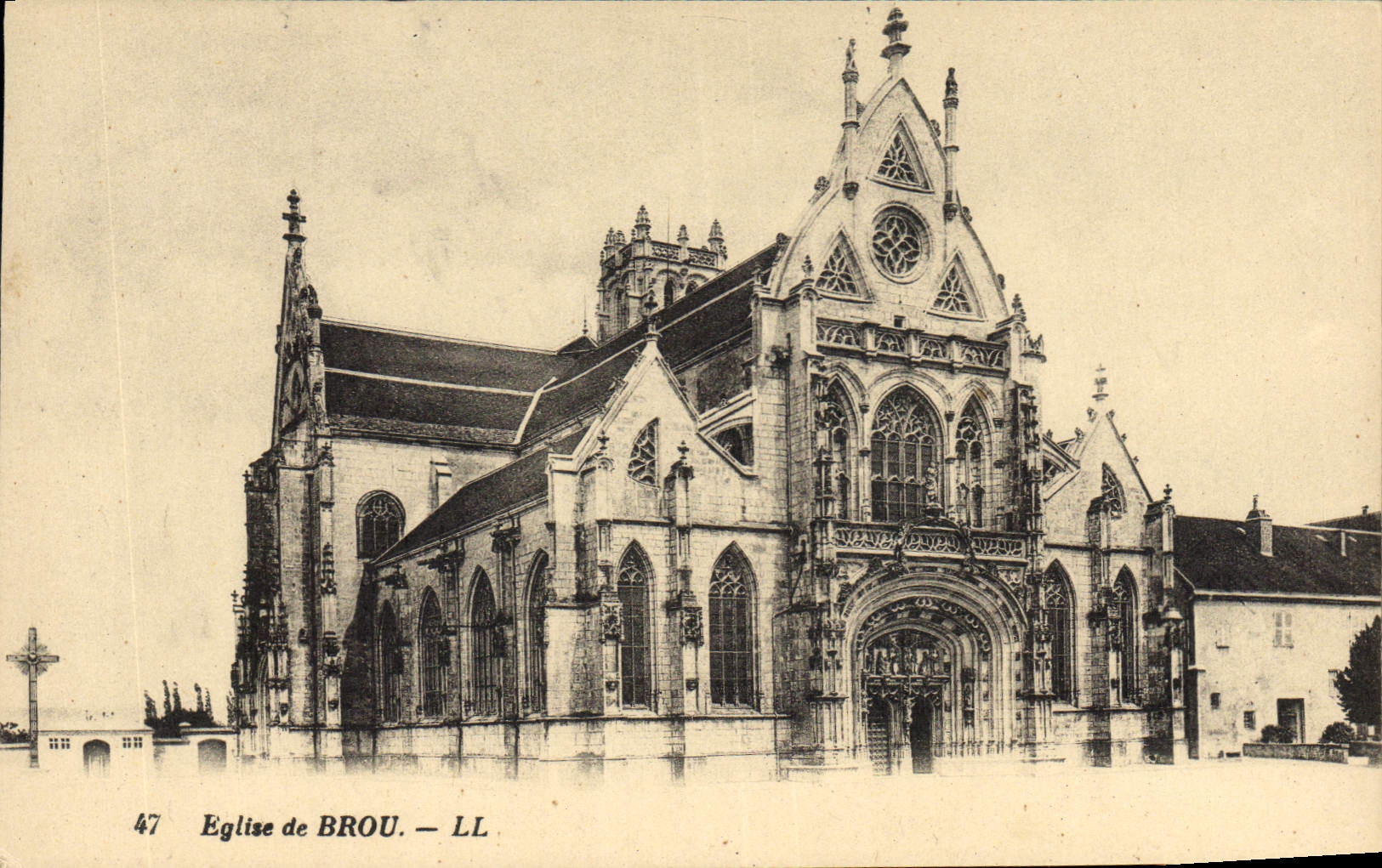 CPA Bourg Eglise de Brou 