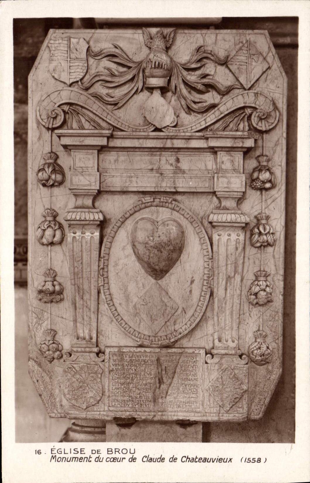 CPA Eglise de Brou Monument de coeur de Claude de Chateauvieux 1558 