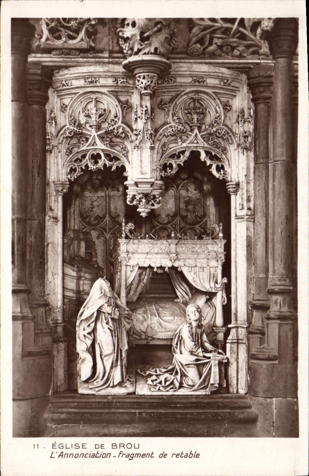 CPA Eglise de Brou L'Annonciation Fragment de retable 