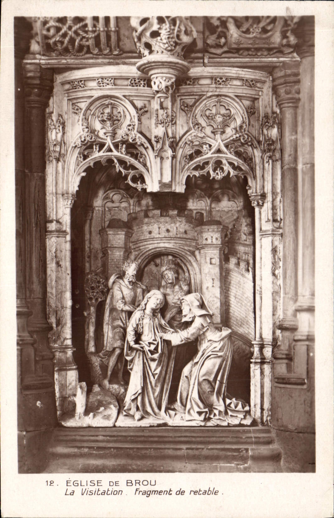 CPA Eglise de Brou La Visitation Fragment de retable