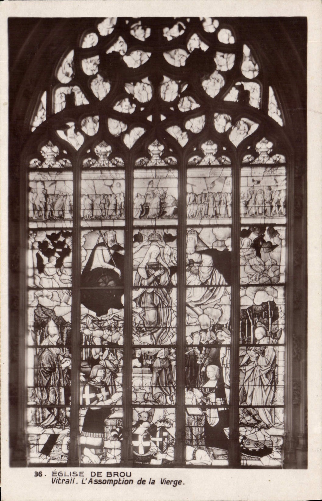CPA Eglise de Brou Vitrail L'Assomption de la Vierge 