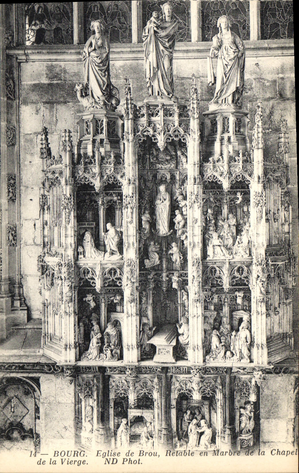 CPA Bourg Eglise de Brou Retable en Marbre de la Chapelle de la Vierge 