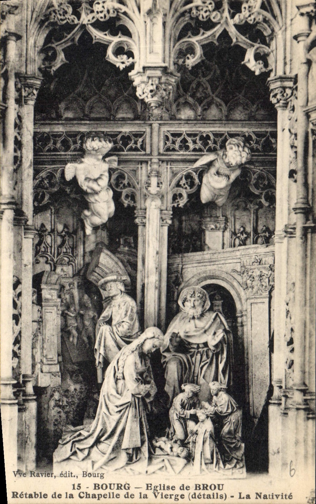CPA Bourg Eglise de Brou Retable de la Chapelle de la Vierge details La Nativite 