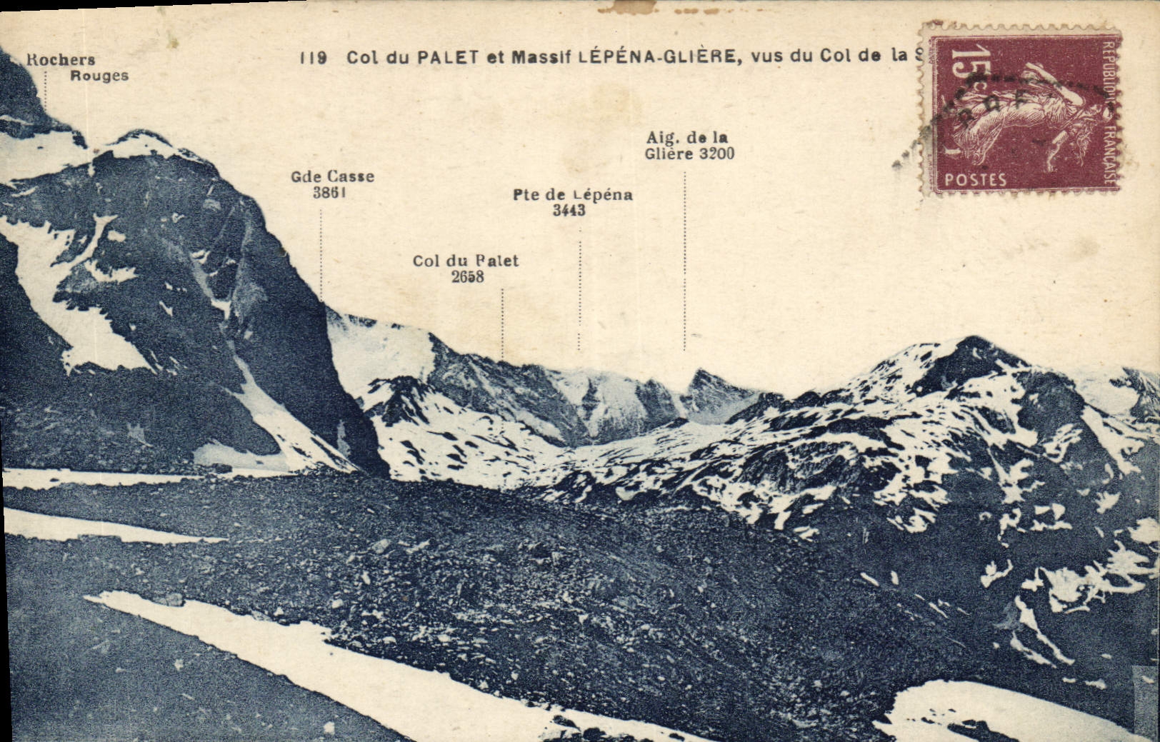 CPA Col du Palet et Massif Lepena Gliere vus du Col