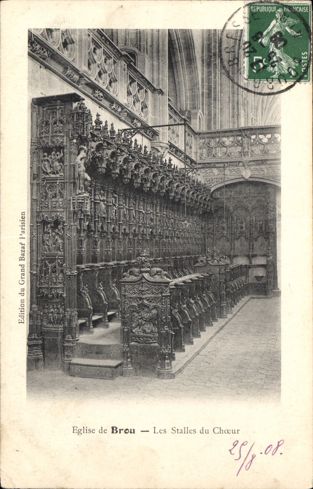 CPA Bourg Eglise de Brou Les Stalles du Choeur 